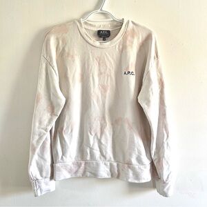 A.P.C. Rick Pink Tie-Dye Crewneck Sweatshirt